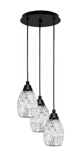 Array 3 Light Steel Medium Pendant 11.5 Inch Wide by Toltec - 1818-MB-11.5