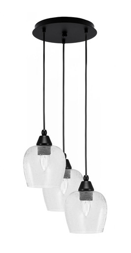 Array 3 Light Medium Pendant 9.75 Inch Tall by Toltec - 1818-MB-12.5-9.75