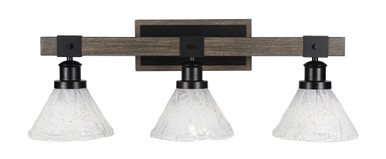 Tacoma 3 Light Steel Vanity Light 27.25 Inch Length by Toltec - 1843--95-2725