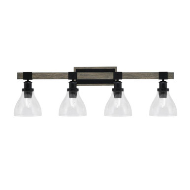 Tacoma 4 Light Vanity Light 36.75 Inch Length by Toltec - 1844-MBDW-4760