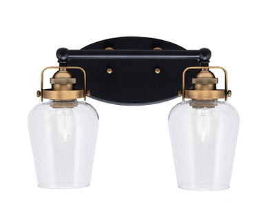 Easton 2 Light Vanity Light 15 Inch Length by Toltec - 1932-MBBR-210