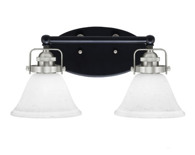 Easton 2 Light White Muslin Vanity Light by Toltec - 1932-MBBR-311