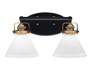Easton 2 Light Vanity Light 9 Inch Tall by Toltec - 1932-MBBR-312