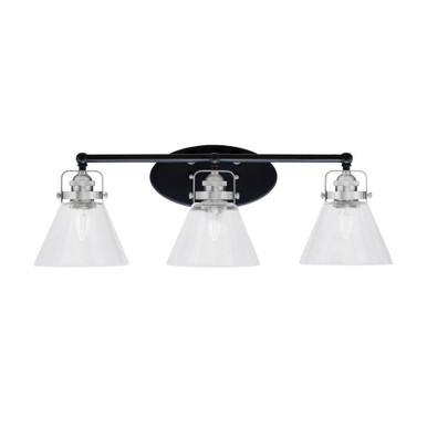 Easton 3 Down Glass Light Vanity Light by Toltec - 1933-WHBN-302