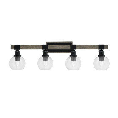 Tacoma 4 Light Vanity Light 36.5 Inch Length by Toltec - 1844-MBDW-4100