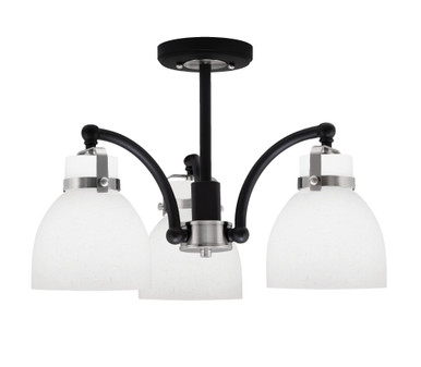 Easton 3 Light 16.75 Inch Wide Steel Semi Flush Mount by Toltec - 1947-MBBR-4119