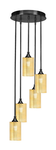 Empire 5 Light Steel Medium Pendant by Toltec - 2145-1425-1175-1425