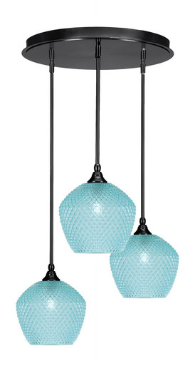 Empire 3 Light Stem Hung Large Pendant 20.25 Inch Wide by Toltec - 2183-BN-4925