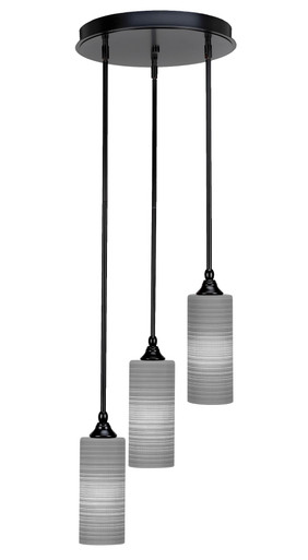 Empire 3 Light Steel Large Pendant by Toltec - 2143-185-1425-