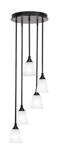 Empire 5 Light Stem Hung Medium Pendant 10.5 Inch Tall by Toltec - 2145-BN-460