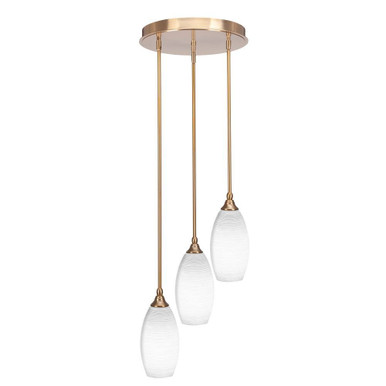 Empire 3 Light Medium Pendant 14.75 Inch Tall by Toltec - 2143-145-1475