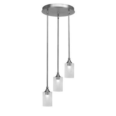Empire 3 Light Steel Medium Pendant 14.25 Inch Wide by Toltec - 2143-1425-115