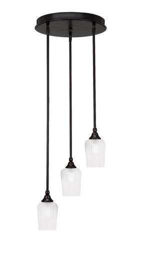 Empire 3 Light Medium Pendant 12.5 Inch Tall by Toltec - 2143-145-125