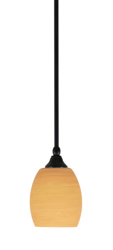 Any 1 Light Linen Glass Mini Pendant 8 Inch Tall by Toltec - 23-5-8-