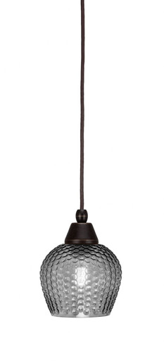 Any 1 Light Textured Glass Small Pendant 7.75 Inch Tall by Toltec - 22-CH-4602