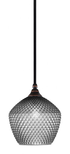 1 Light Stem Hung Small Pendant 10.5 Inch Tall by Toltec - 23-BC-4922