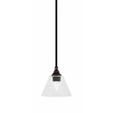 1 Light Stem Hung Small Pendant 7 Inch Tall by Toltec - 23-BC-302