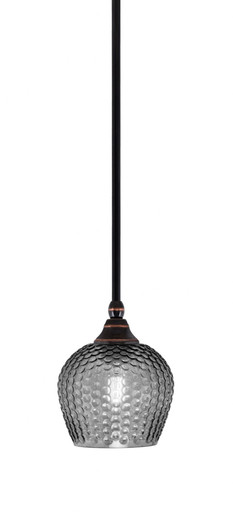 1 Light Steel Stem Hung Small Pendant 7.5 Inch Tall by Toltec - 23-BC-4602