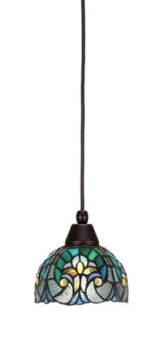 Any 1 Light Art Glass Small Pendant 6.75 Inch Tall by Toltec - 22-BN-9185