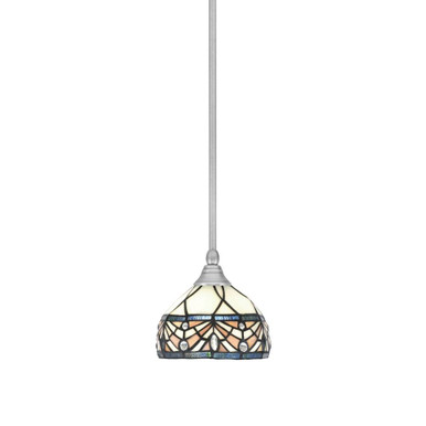 Any 1 Light Stem Hung Small Pendant 7 Inch Wide by Toltec - 23-BN-9485