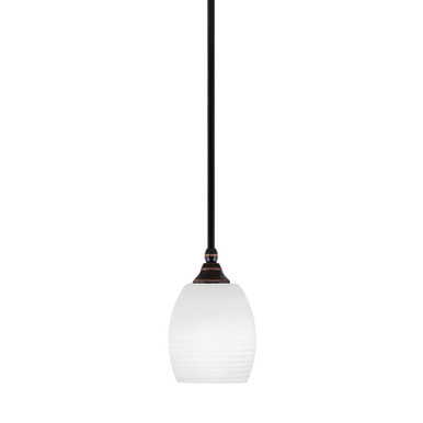 1 Light Stem Hung Mini Pendant 7.75 Inch Tall by Toltec - 23-BC-615