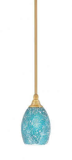 1 Light Steel Stem Hung Mini Pendant 8.25 Inch Tall by Toltec - 23-BC-5054