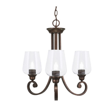 Curl 3 Light Small Chandelier by Toltec - 253-BRZ-210
