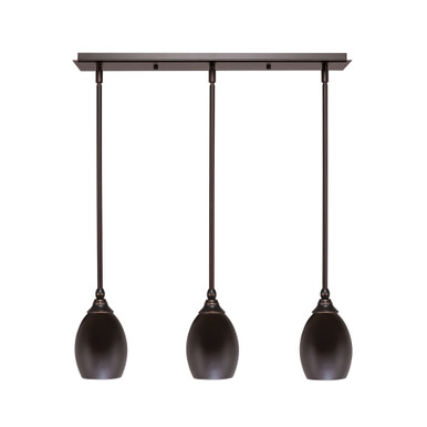 Any 3 Light Steel Linear Pendant by Toltec - 25-5-825-24