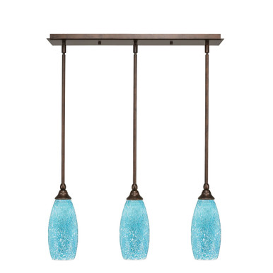 Any 3 Light Pendant 25.25 Inch Length by Toltec - 25-BRZ-5064