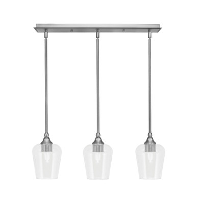 3 Light Stem Hung Linear Pendant 8.25 x 25.25 Inch by Toltec 25-BN-210 - 25-BN-210