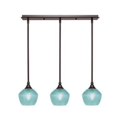 3 Light Stem Hung Linear Pendant 7.25 x 26 Inch Length by Toltec 25-BN-4625 - 25-BN-4625