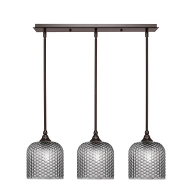 3 Light Stem Hung Linear Pendant 9.25 x 27.5 Inch by Toltec 25-BN-4912 - 25-BN-4912