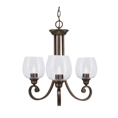 Curl 3 Light Medium Chandelier by Toltec 253-BRZ-4810 - 253-BRZ-4810