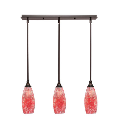 Any 3 Light Linear Pendant 25.25 Inch Length by Toltec - 25-55-1325-2525