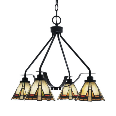 Odyssey 3 Light Small Chandelier by Toltec 2604-MB-9335 - 2604-MB-9335