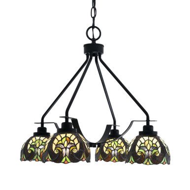 Odyssey 3 Light Small Chandelier by Toltec 2604-MB-9925 - 2604-MB-9925