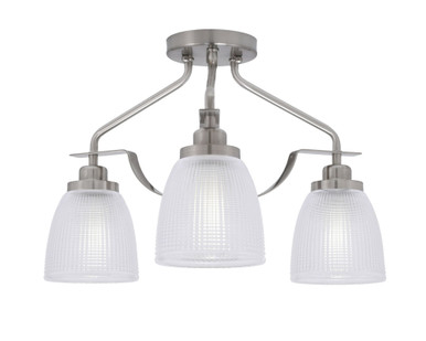 Odyssey Three Light 15.5 Inch Wide Semi Flush Mount by Toltec - 2607-MB-500