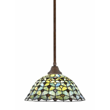 Any 1 Light Art Glass Large Pendant 16 Inch Wide by Toltec - 26-96
