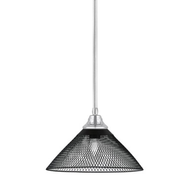 Any 1 Light Steel Medium Pendant 9 Inch Tall by Toltec - 26-80
