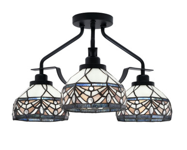 Odyssey 3 Light 17.5 Inch Wide Semi Flush Mount by Toltec - 2607-MB-9355