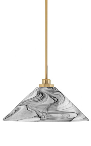 Odyssey 1 Light Stem Hung Large Pendant by Toltec - 2601-NAB-2161
