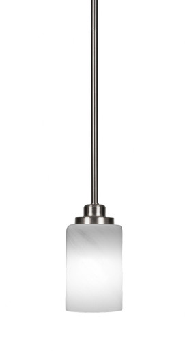 Odyssey 1 Light Stem Hung Mini Pendant 7.5 Inch Tall by Toltec - 2601-BN-3001