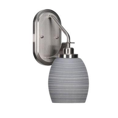 Odyssey 1 Light Matrix Glass Wall Sconce 13 Inch Tall by Toltec - 2611-MB-4021