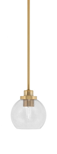 Odyssey 1 Light Stem Hung Mini Pendant 5.75 Inch Wide by Toltec - 2601-NAB-4100