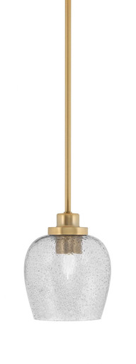 Odyssey 1 Light Stem Hung Small Pendant 6 Inch Wide by Toltec - 2601-NAB-4810