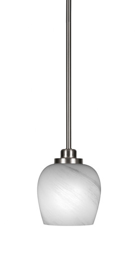 Odyssey 1 Light Stem Hung Small Pendant 7.5 Inch Tall by Toltec - 2601-BN-4810
