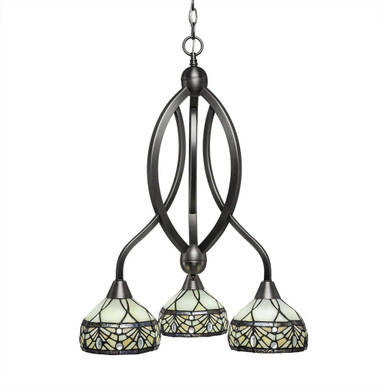 Bow 3 Light Small Chandelier by Toltec 263-1827 - 263-1827