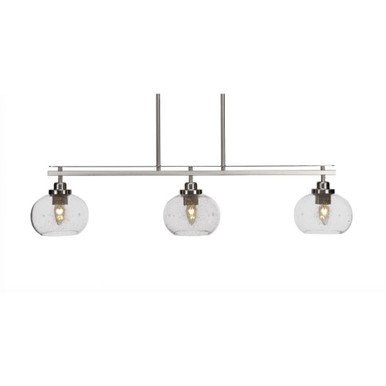 Odyssey 3 Light Oversized Linear Island Pendant 8.25 Inch Tall by Toltec - 2636-39-825-39