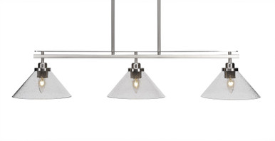 Odyssey 3 Light Oversized Linear Island Pendant 42 Inch Wide by Toltec - 2636-42-775-42