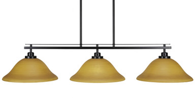 Odyssey 3 Light Oversized Linear Island Pendant 45 Inch Length by Toltec - 2636-45-85-45